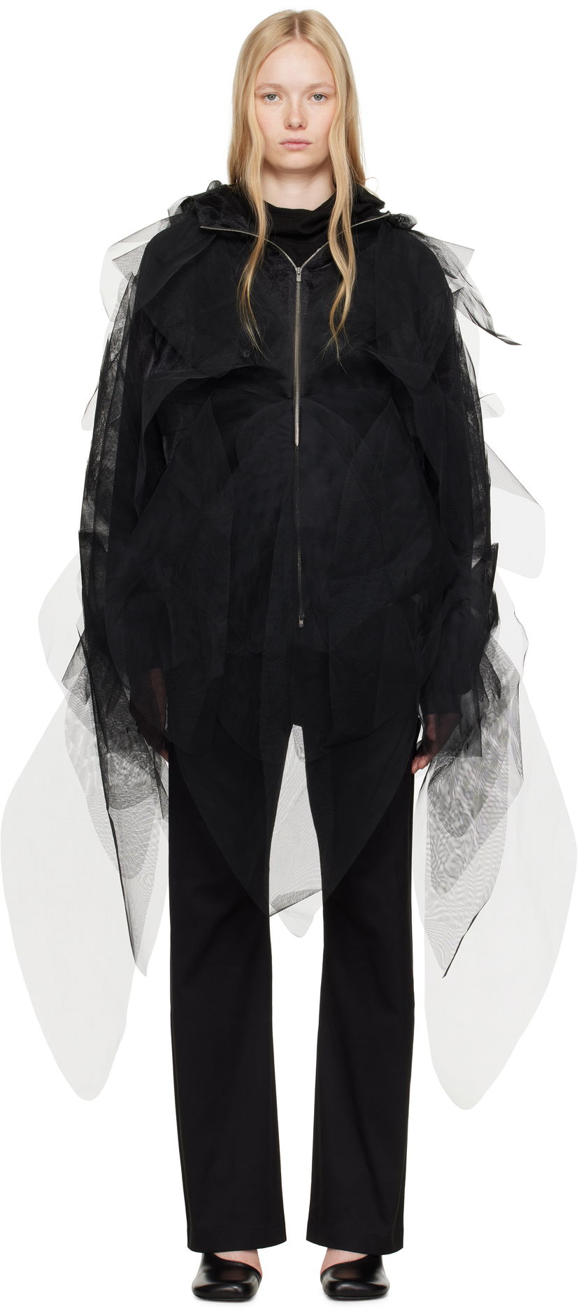 Plašči Post Archive Faction (PAF) 8.0 Left Technical Tulle Jacket by Post Archive Faction (PAF) Črna | 8.0 OTL-B