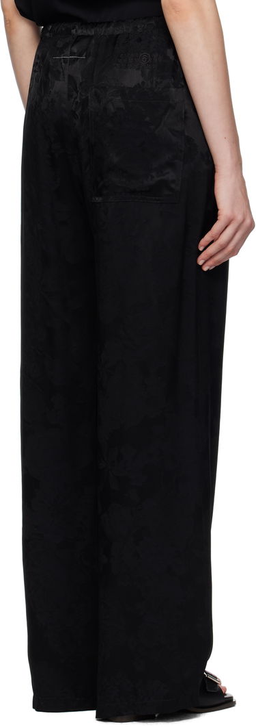 Hlače Maison Margiela MM6 Maison Margiela Jacquard Wide-Leg Trousers Črna | S52KA0551 M35471, 2