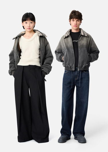 Jakna AXEL ARIGATO Denim Jacket with Faux Fur Collar Siva | A3157003, 10