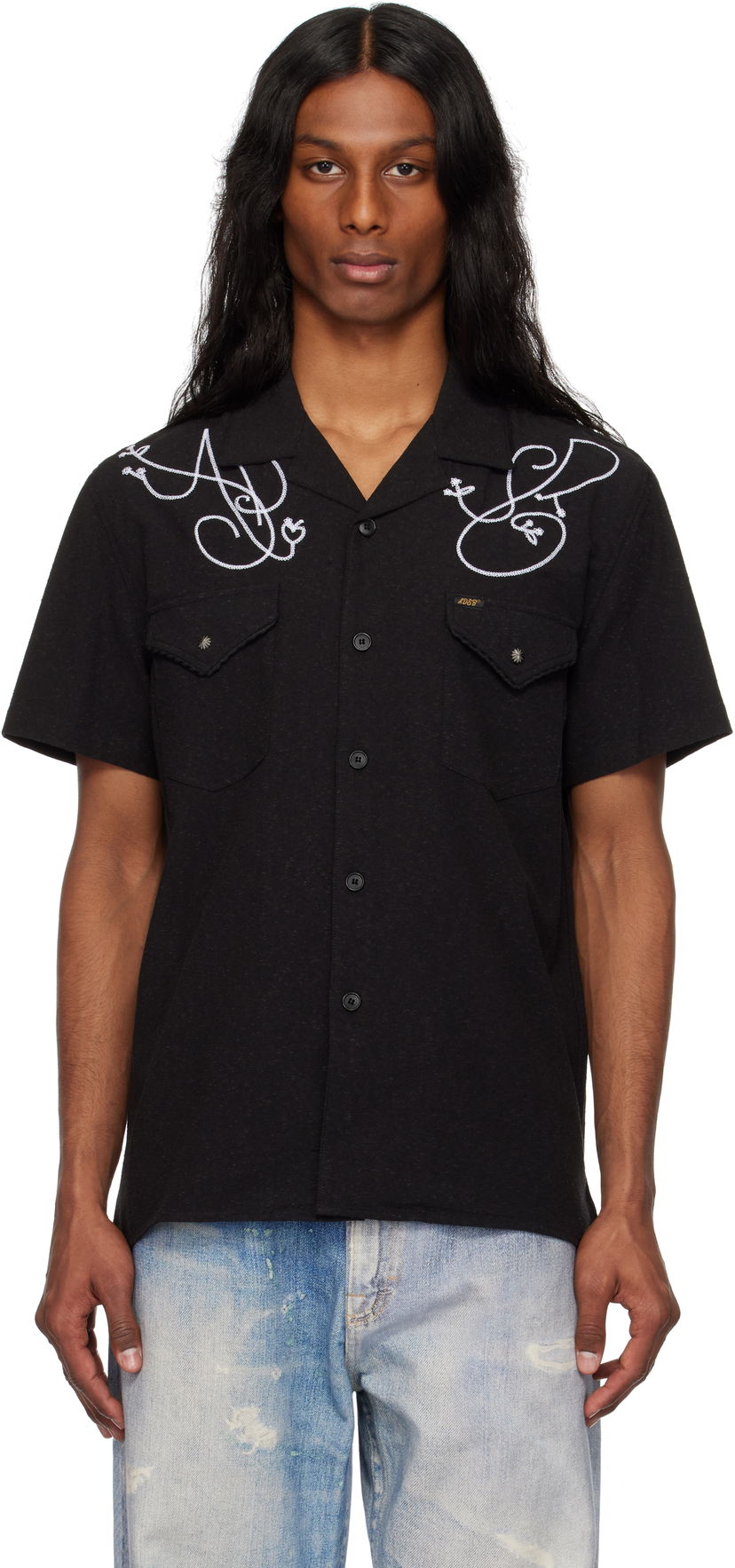 Srajce Andersson Bell Andersson Bell Chain Embroidered Shirt Črna | atb1280m