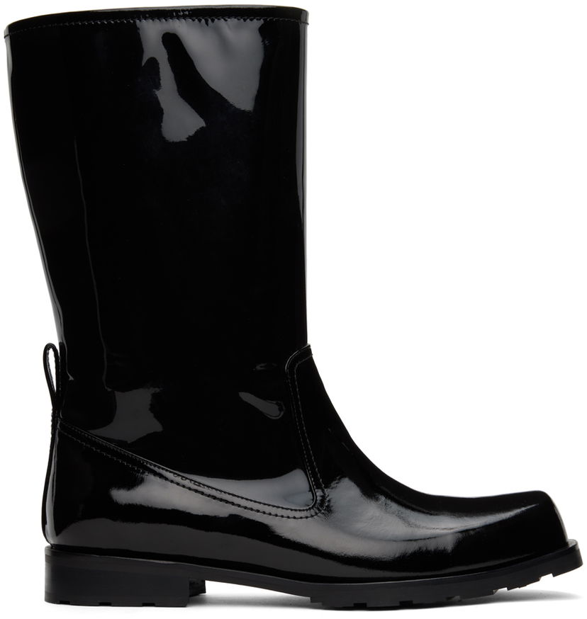 Oblačila We11done We11done Enamel Combat Boots Črna | WD-AO3-22-453-M-BK