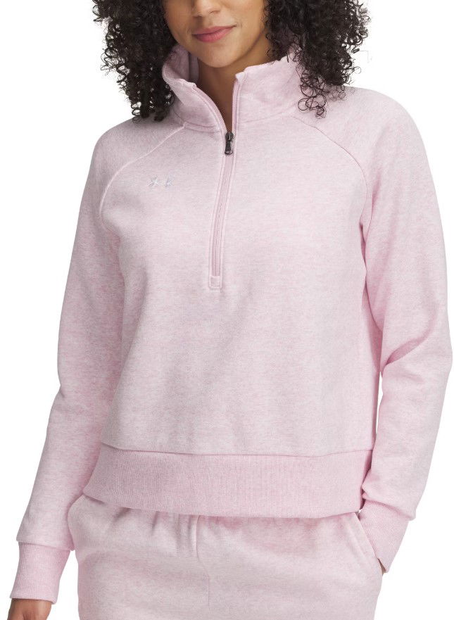 Pulover Under Armour Rival Fleece Half-Zip Sweatshirt Roza | 1379492-647