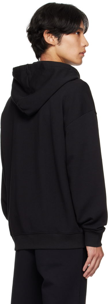 Pulover BOSS Relaxed-Fit Cotton Terry Zip-Up Hoodie Črna | 50548651, 3