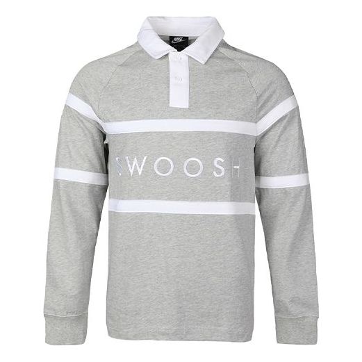 Polo majica Nike Sportswear Swoosh Rugby Polo Siva | CV0170-063