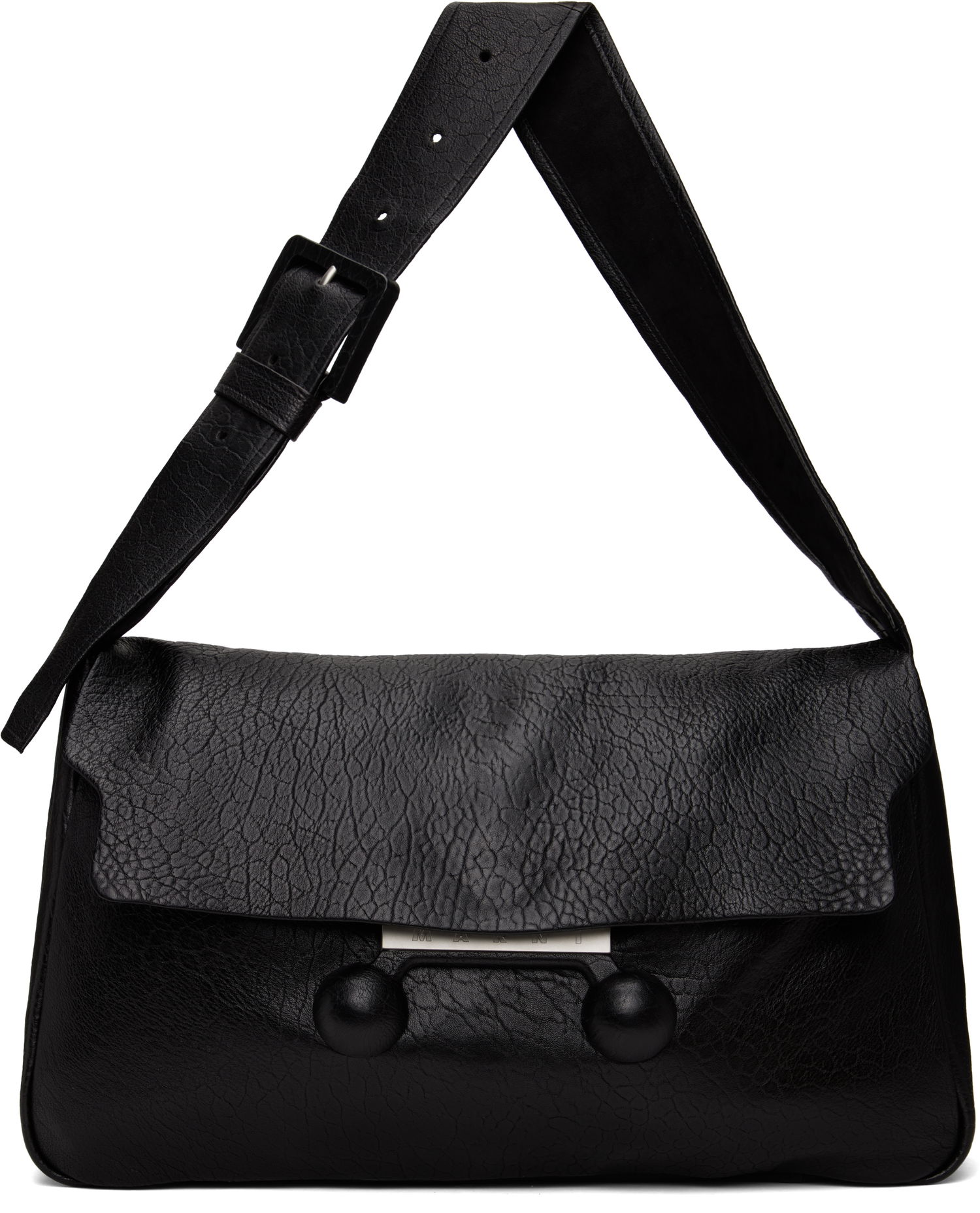 Torba za čez ramo Marni Marni Nappa Extra Large Trunkaroo Soft Shoulder Bag Črna | SBMP0211U0 P8033, 0