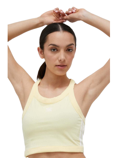 Majica brez rokavov adidas Originals Adicolor Classics 3-Stripes Short Tank Top Rumena | IC6061