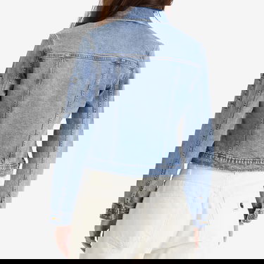 Jakna Dickies Women's Slim Denim Jacket Modra | DK0A4ZANK211, 3