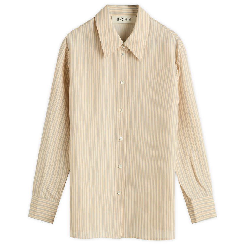 Srajce Róhe Silk Striped Shirt Bež | 416-19-225