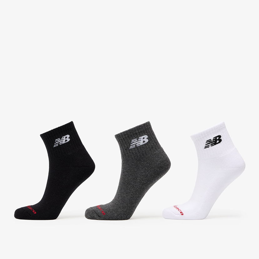 Nogavice New Balance Everyday Ankle Socks 3-Pack Bela | LAS51303WM