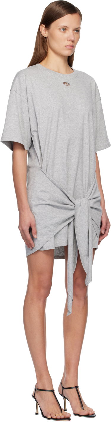 Obleke Diesel D-Eivor T-shirt Minidress with Tied Knot Detail Siva | A19232 0NIAX, 1