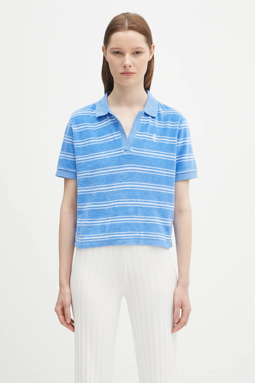 Polo majica Sporty & Rich Sporty & Rich Src Terry Polo Shirt Modra | TO001620302BL24