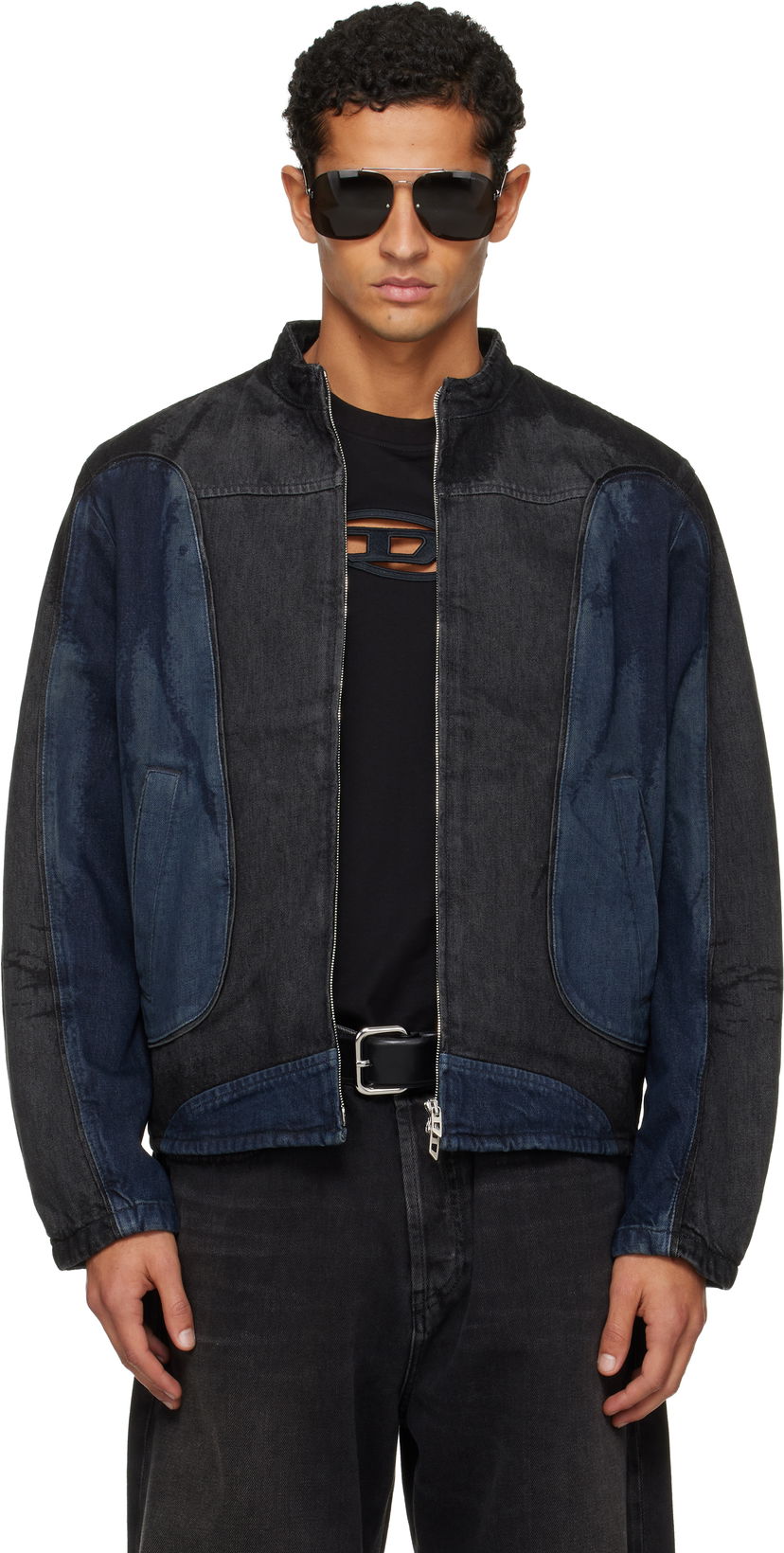 Jakna Diesel D-Blenk-S Paneled Denim Jacket Večbarvna | A18422-007BX-01