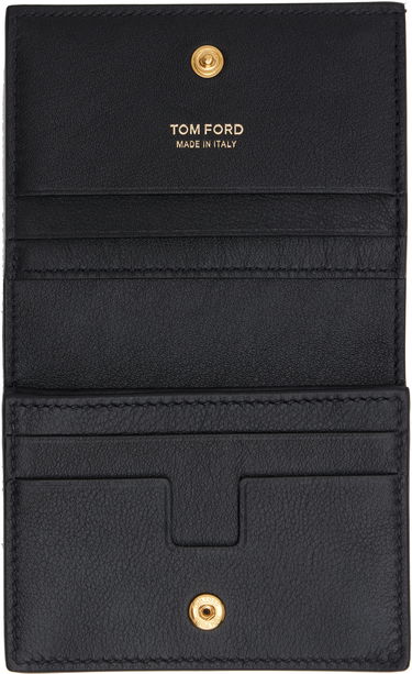 Denarnica Tom Ford Tom Ford Grain Leather Padlock Compact Wallet Črna | S0518-LCL490G, 2