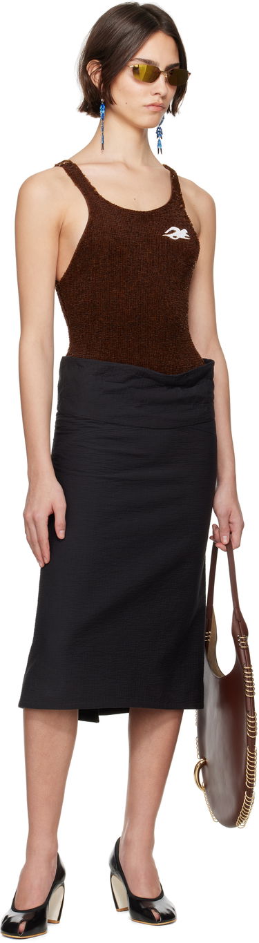 Bodi Tory Burch Tory Burch Embellished Bodysuit Rjava | 173630-206, 4