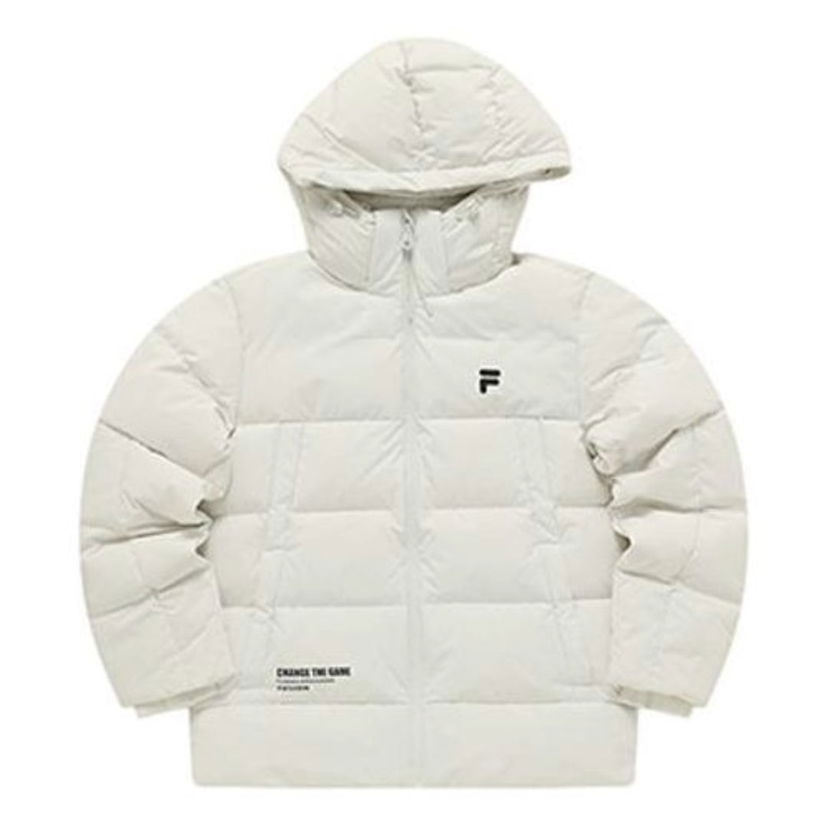 Puhovka FILA FUSION Hooded Down Jacket Bela | T11M341903A-GY