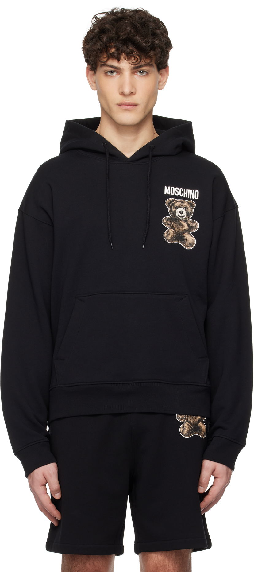 Pulover Moschino Moschino Teddy Bear Hoodie Črna | 251ZZV170302281555