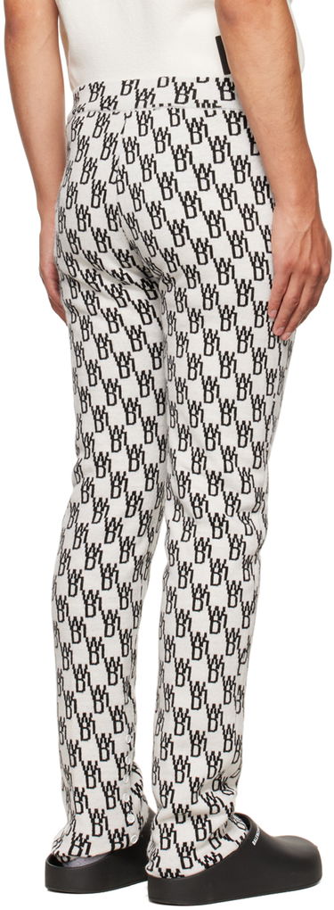 Hlače We11done We11done Jacquard Lounge Pants Bela | WD-KP9-20-096-W-IV, 2