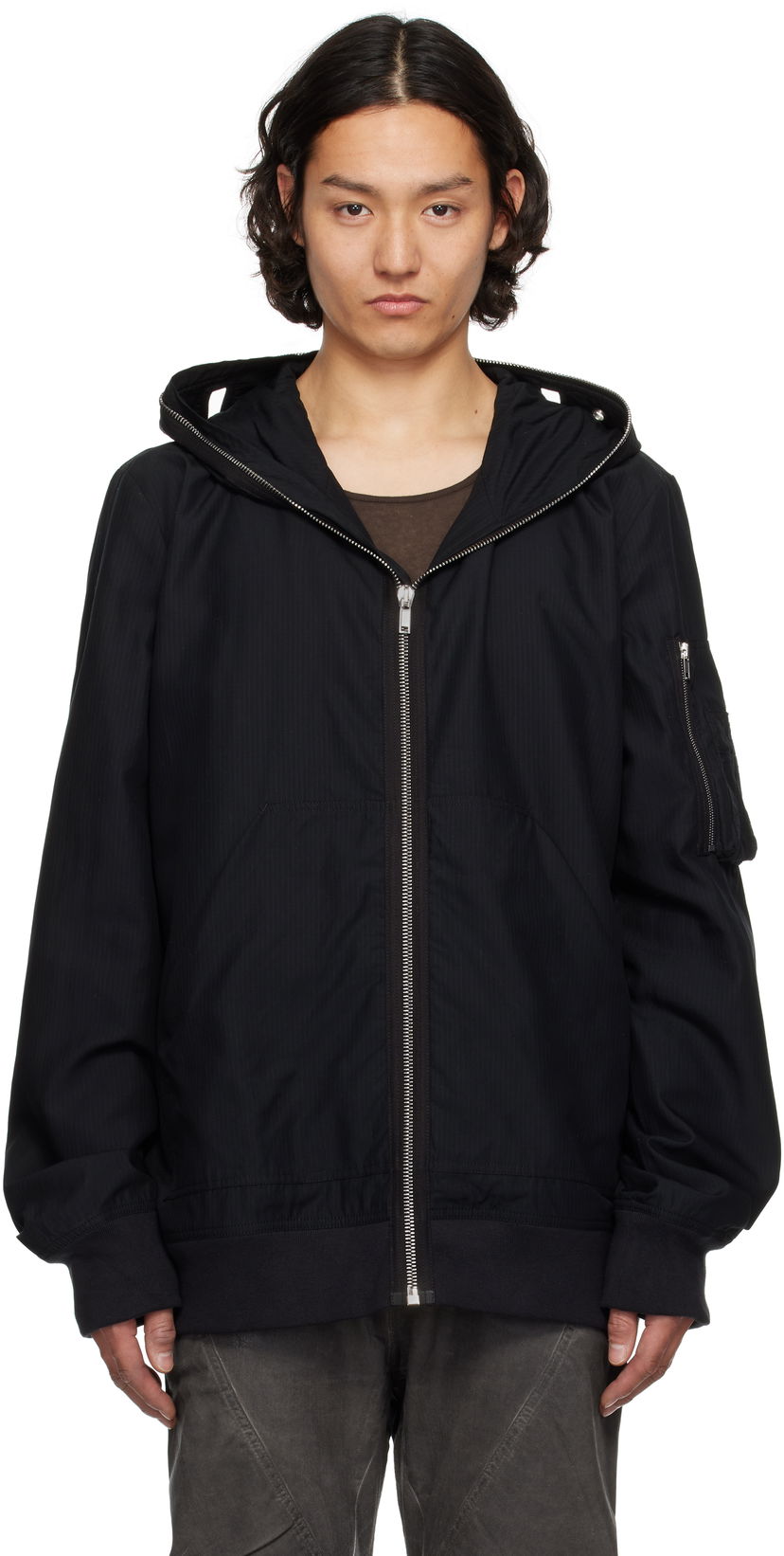 Pulover Rick Owens Rick Owens DRKSHDW Hollywood Flight Bomber Jacket Črna | DU01E3772 NR
