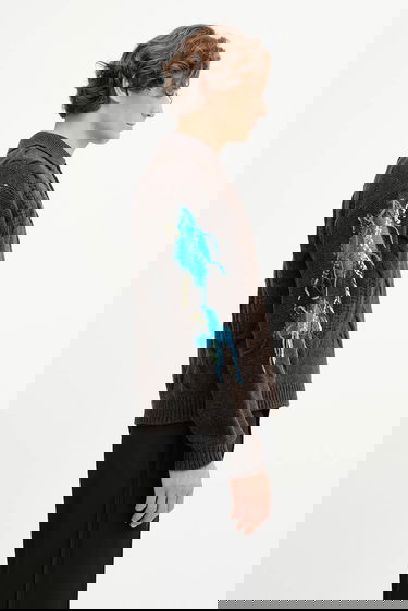 Pleteni pulover Andersson Bell Andersson Bell Argyle Fisherman Polo Sweater Rjava | atb1346m, 3