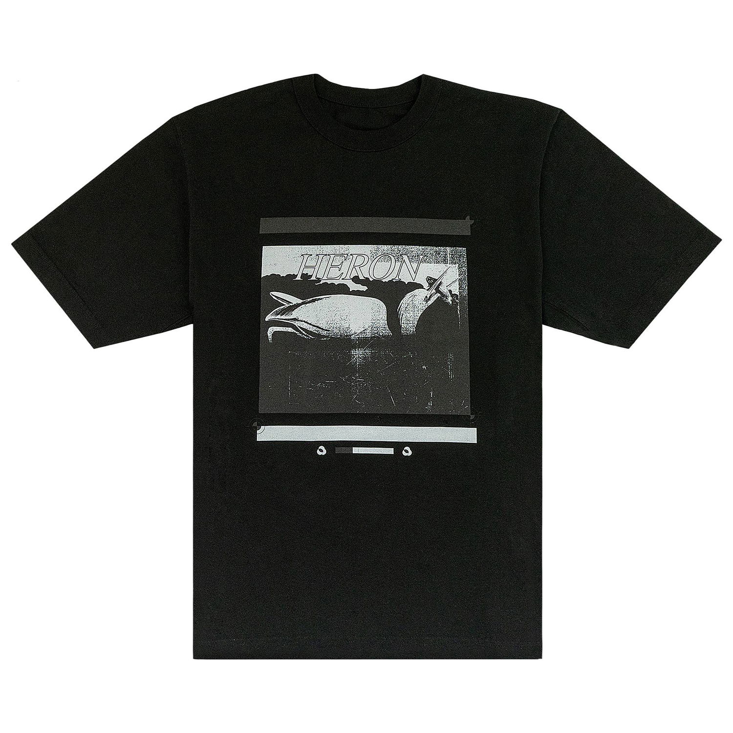 Majica HERON PRESTON Misprinted Tee Črna | HMAA032S23JER0061010, 1