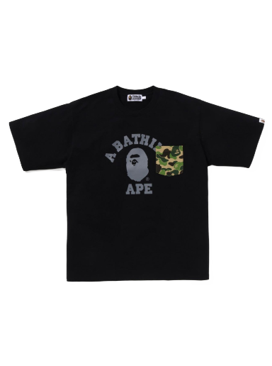 Majica BAPE ABC Camo College Pocket Relaxed Tee Črna | 1J20-109-003
