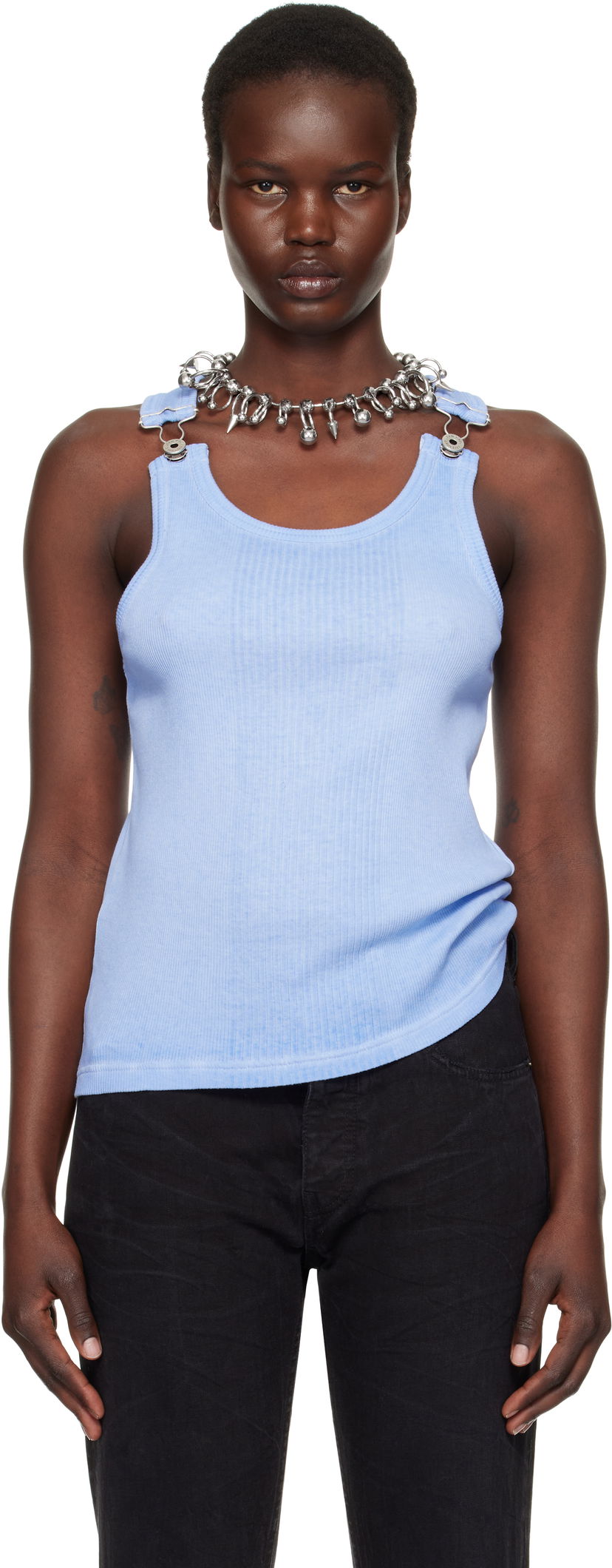 Majica brez rokavov Jean Paul Gaultier Jean Paul Gaultier 'The Straps' Tank Top Modra | 25/33-F-DB047-J054-52