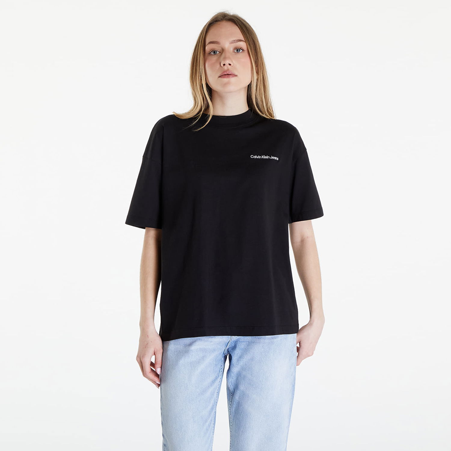 Majica CALVIN KLEIN Jeans Embroidered Slogan Back Tee Black Črna | J20J223701 BEH, 0