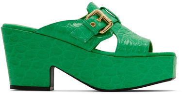 Modni dodatki BY FAR BY FAR Lenka Heeled Sandals Zelena | 22SSLNKSPGCCE, 0