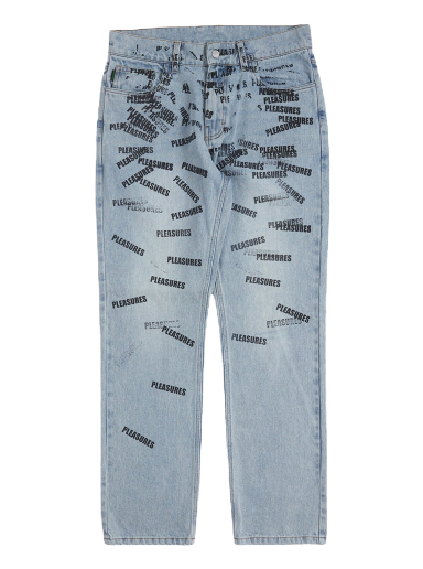 Kavbojke Pleasures Plop 5 Pocket Denim Washed Blue Modra | P23SP040-BLUE