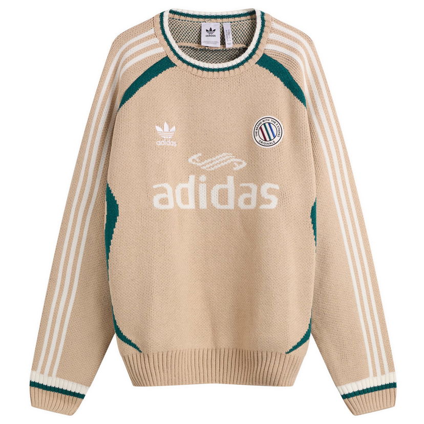 Pleteni pulover adidas Originals Adicolor Crew Knit Bež | KQ5081