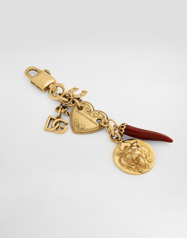 Obeski za ključe Dolce & Gabbana Gold-Tone Keychain With Charms Kovinski | BI3364A65708J901, 1