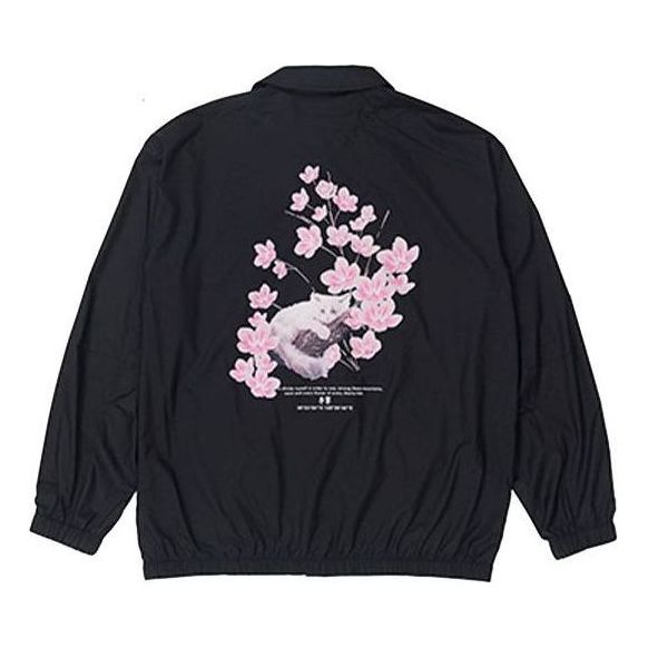 Vetrovka Li-Ning Graphic Coach Jacket Črna | AFDS943-5