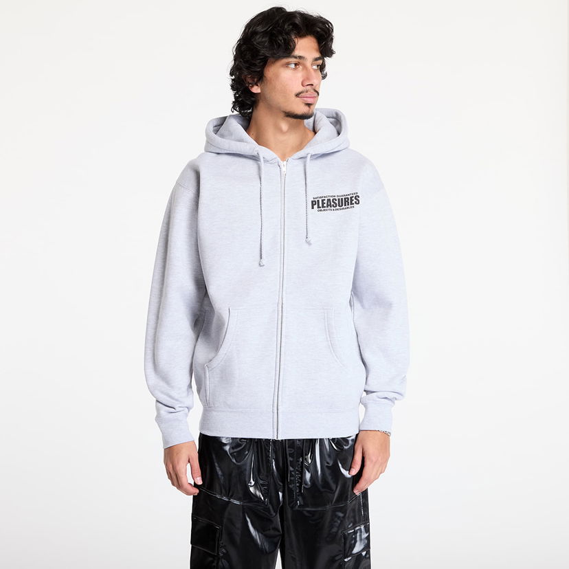 Pulover Pleasures Zip Hoodie Staff Siva | P24W045 GREY