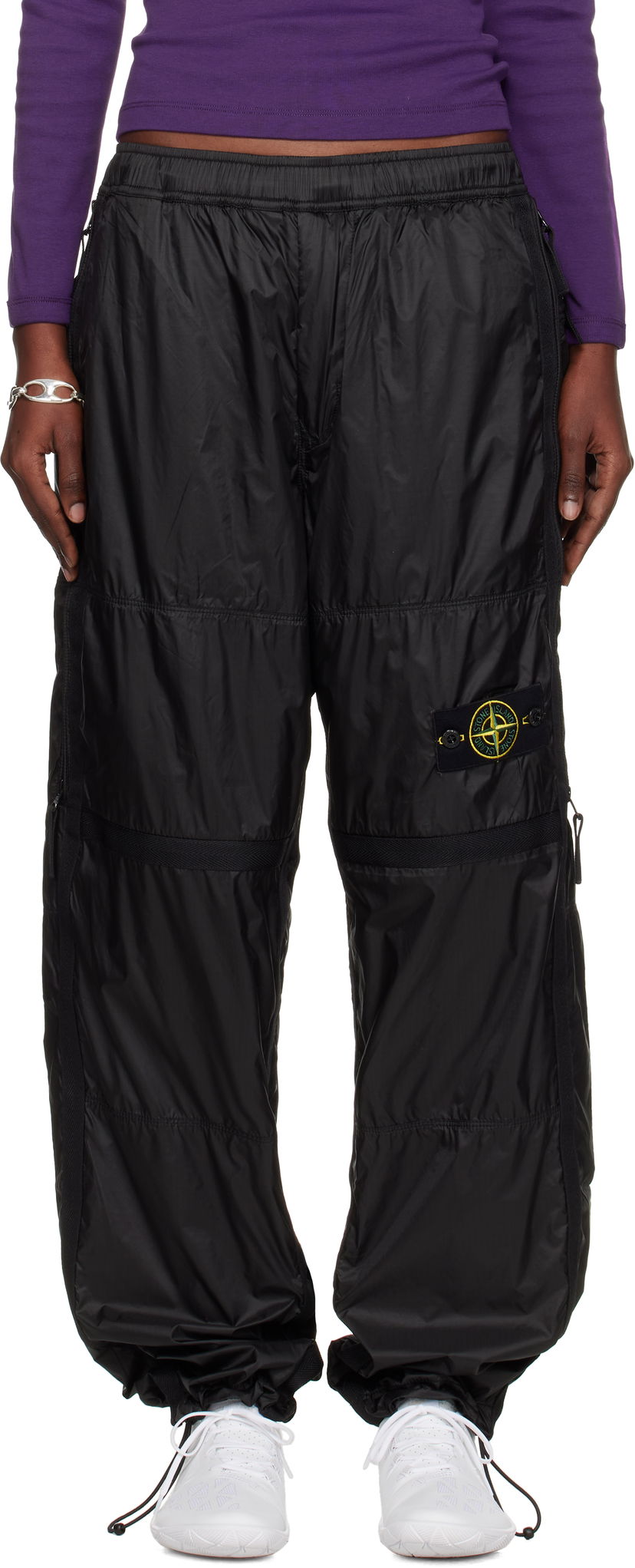 Hlače Stone Island Stone Island Ripstop Light HT Nylon Trousers Črna | K2S15 3100027 S0163