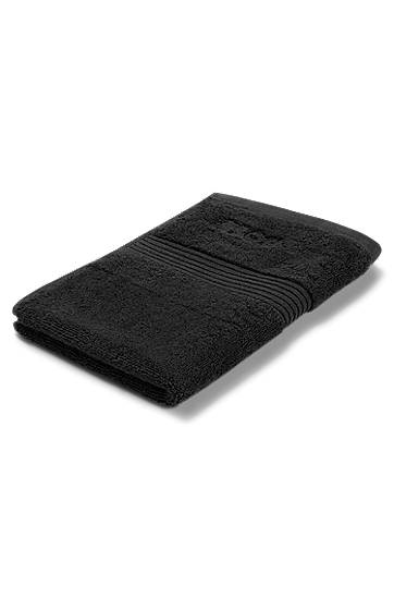 Home decor BOSS Aegean-cotton Guest Towel with Tonal Logo Črna | -1013282