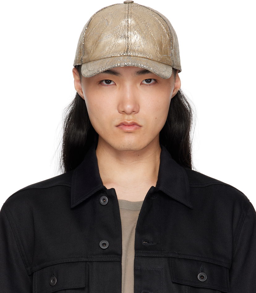 Kapa Rick Owens Rick Owens DRKSHDW Megacrust Denim Baseball Cap Kovinski | DA01E3478 SGMC
