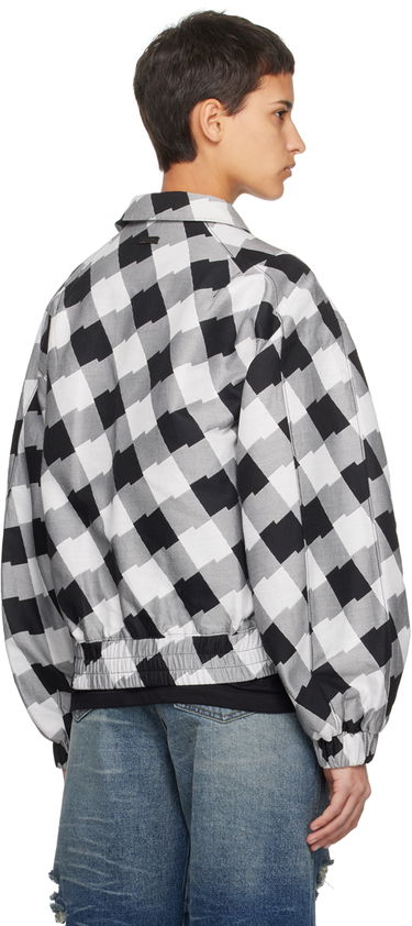 Bomber jakna ADER ERROR Check Print Zip-Up Jacket Črna | BMADFWJK1001WH, 2