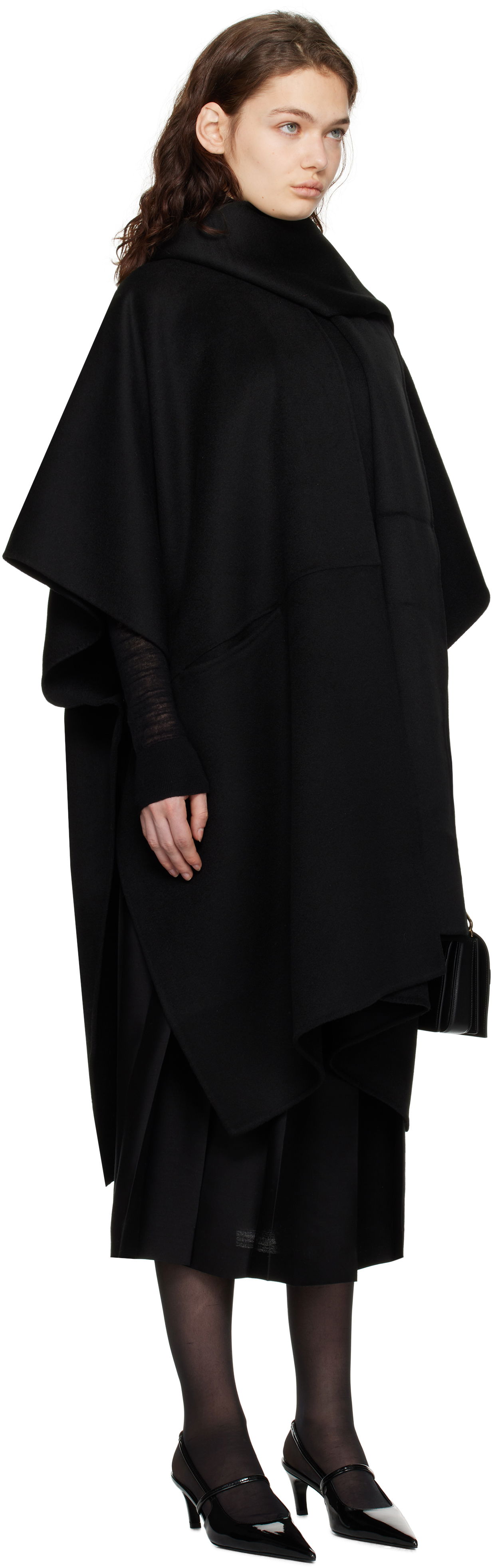 Plašči TOTEME TOTEME Doublé Scarf Coat Črna | 251-WRO4321-FB0006, 1