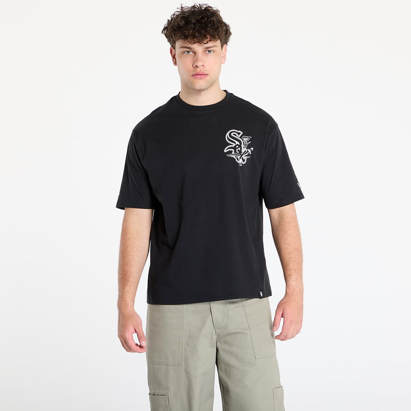 Majica New Era New Era Chicago White Sox Floral Graphic Oversized Tee Črna | 60667723
