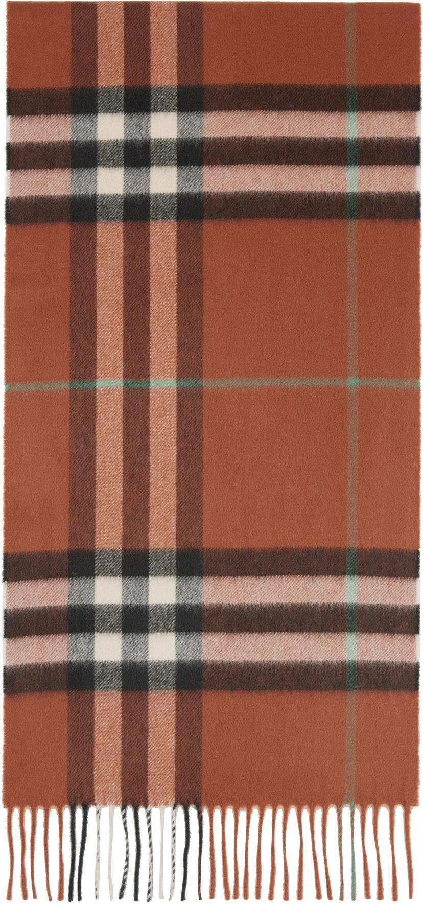 Šala Burberry Burberry Check Cashmere Scarf Oranžna | 8112643