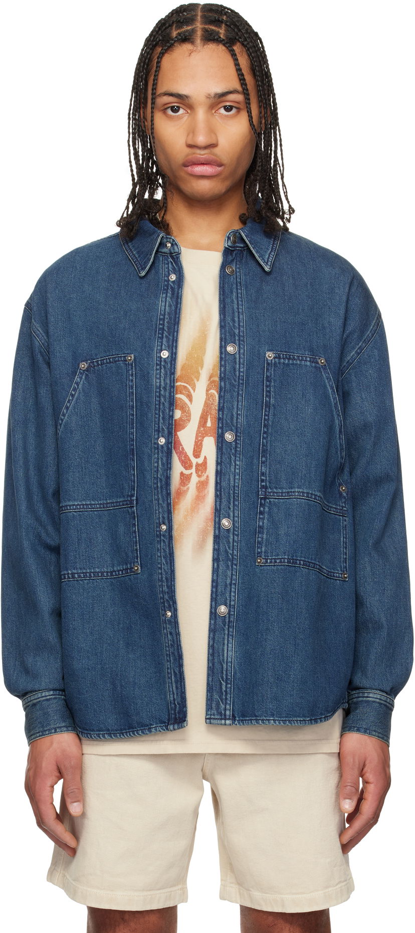 Srajce ISABEL MARANT Isabel Marant Owenn Denim Shirt Modra | CH0208HA-C1H06H