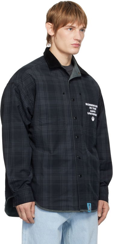 Srajce AAPE by A Bathing Ape AAPE by A Bathing Ape Reversible Logo Button Down Shirt Siva | AAPSTM8502XXNBKL, 3