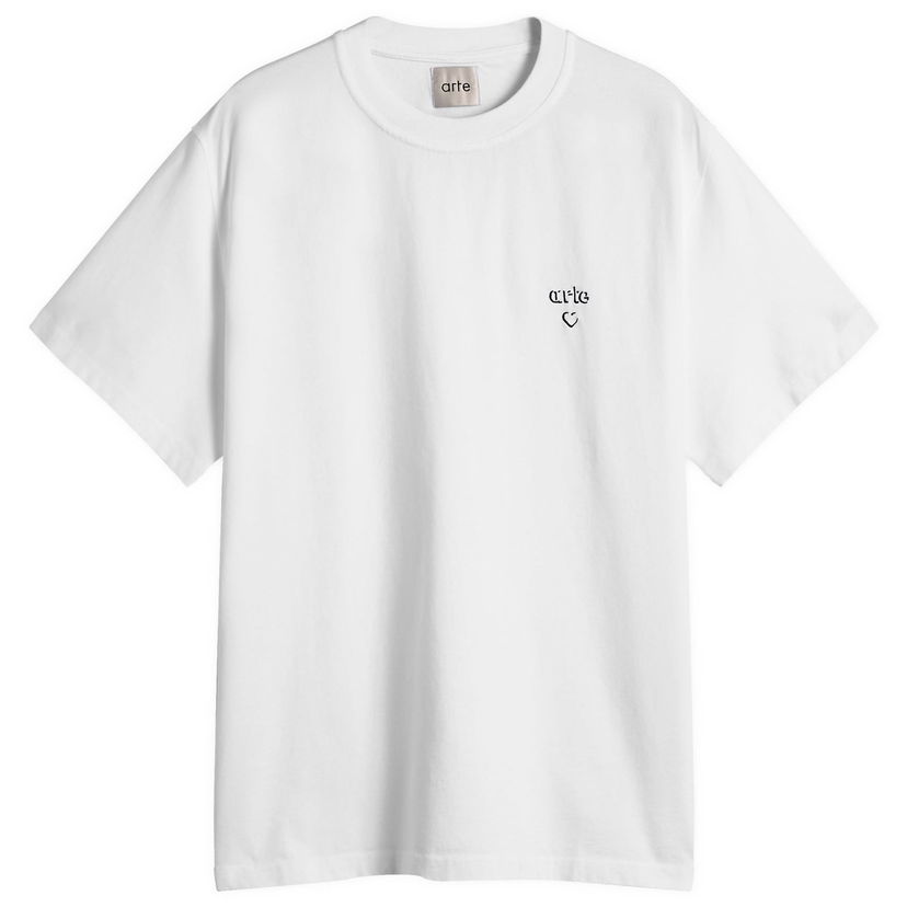 Majica Arte Antwerp Heart Logo T-Shirt, Size Large Bela | AW25-104T-WHT
