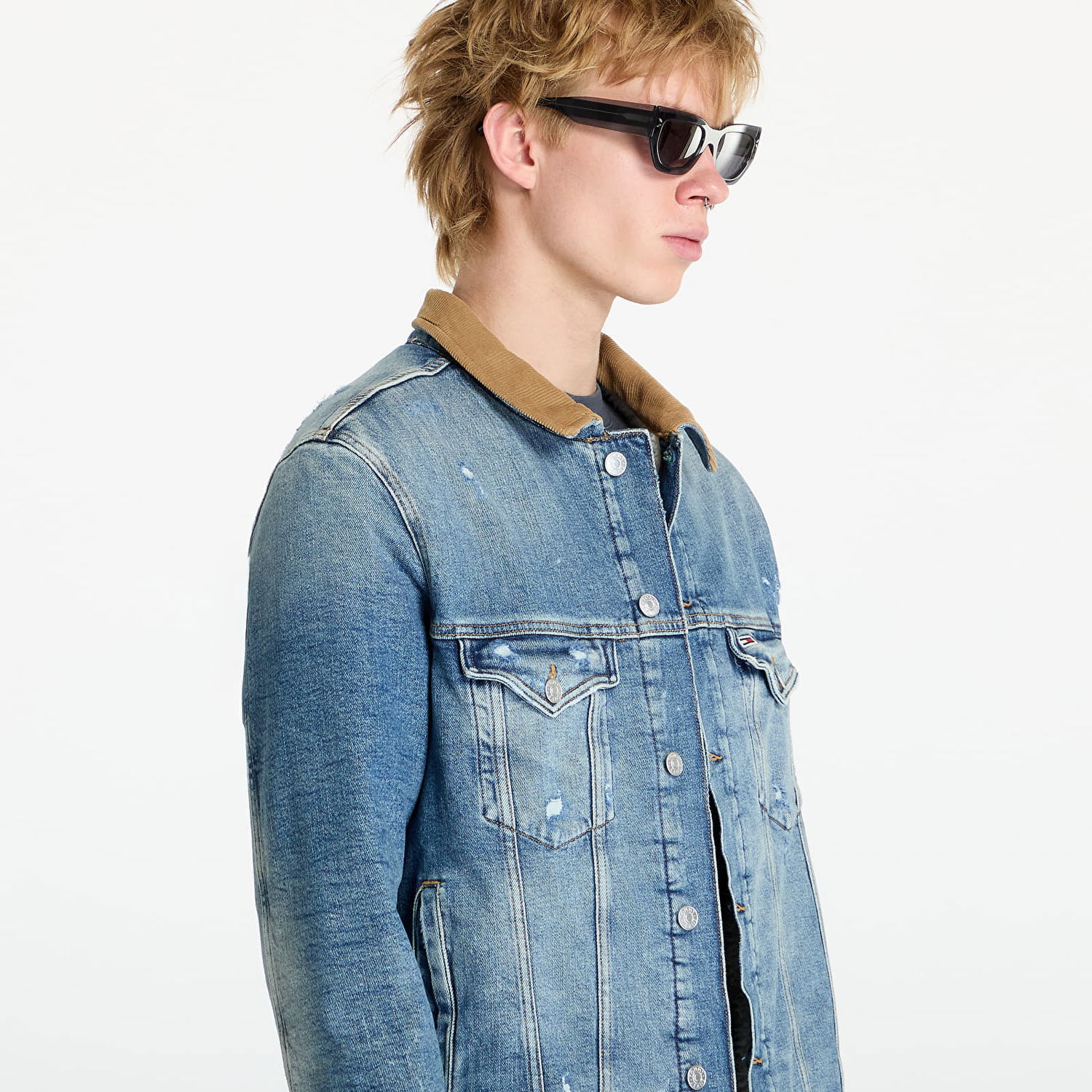 Jakna Tommy Hilfiger Ryan Teddy Regular Trucker Jacket Denim Modra | DM0DM20435 1A5, 1