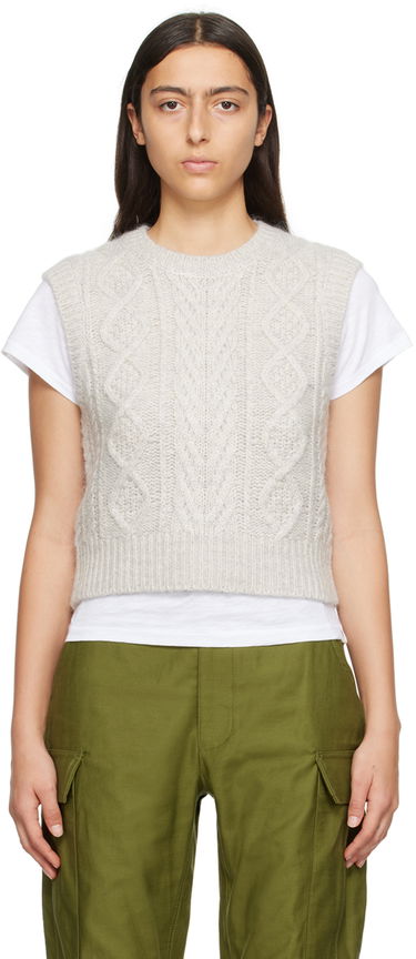 Pleteni pulover rag & bone rag & bone Brody Knit Vest Siva | WAS23F035SL35, 0