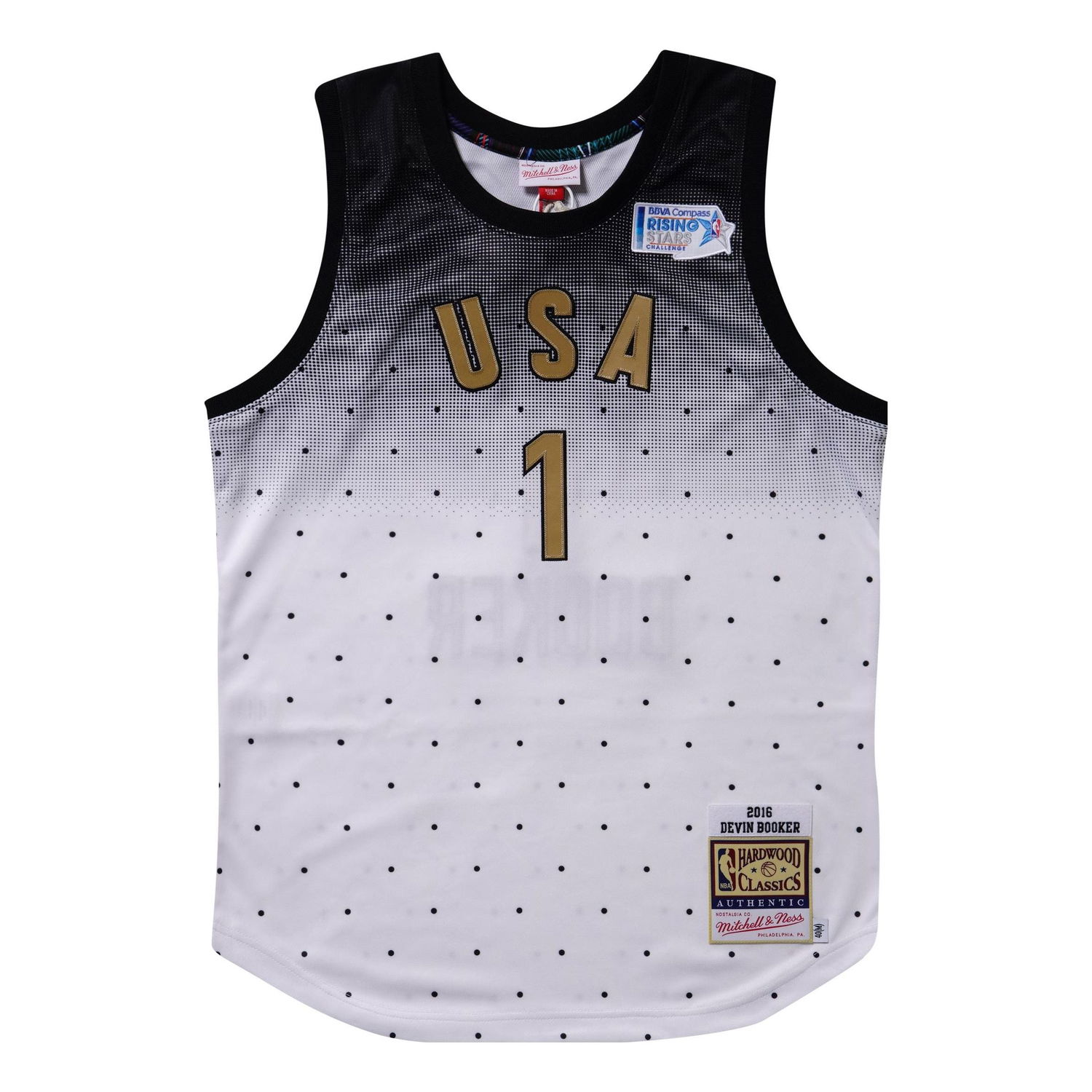 Majica brez rokavov Mitchell & Ness All-Star USA 'Devin Booker 1' Jersey Bela | AJY44957-ASG16DBOWHBK, 0