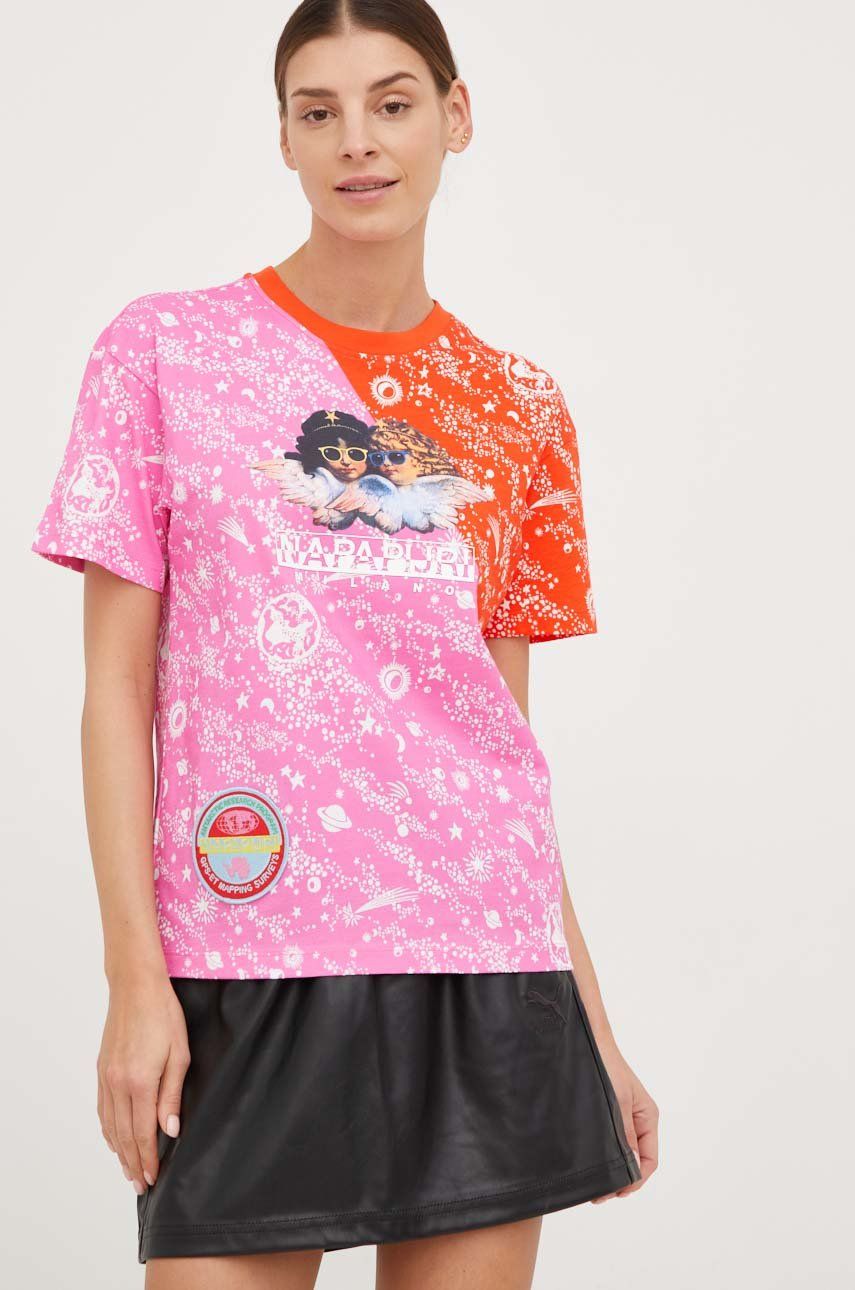 Majica Napapijri Fiorucci x Tee Večbarvna | NP0A4H91FK61, 0