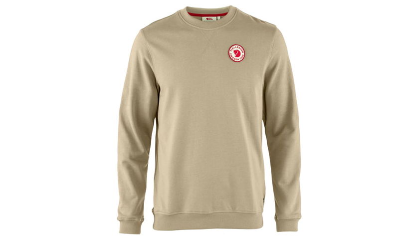 Pulover FJÄLLRÄVEN 1960 Logo Badge Sweater Bež | F87163-118