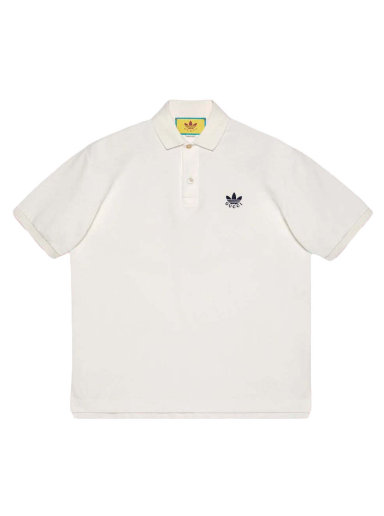 Polo majica Gucci adidas x Cotton Piquet Polo Tee Bela | 700497 XJEL0 9791