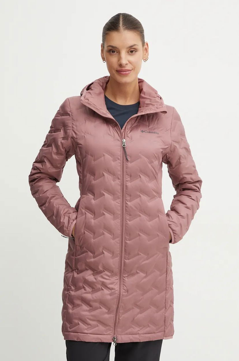 Puhovka Columbia Columbia Delta Ridge Women's Hooded Insulated Jacket Roza | 2088213